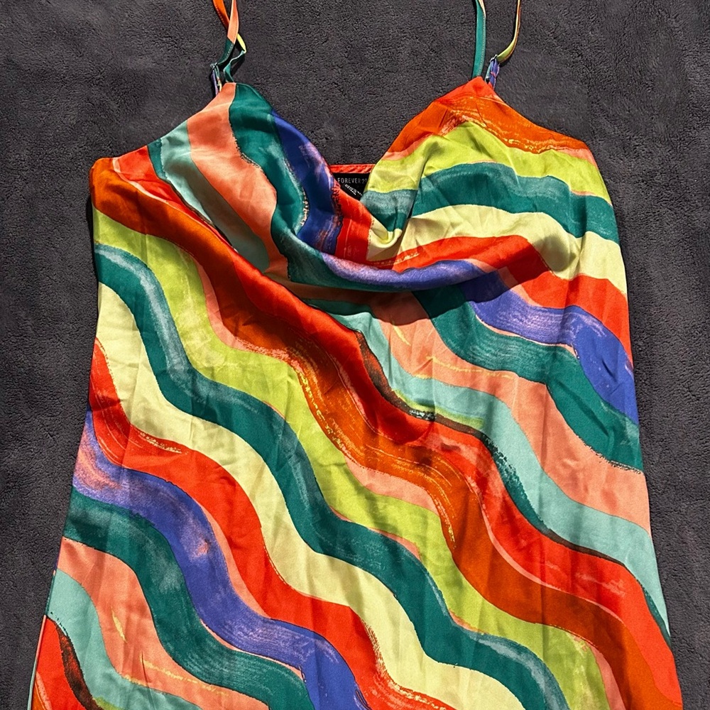 Forever 21 Multicolor Wave Dress